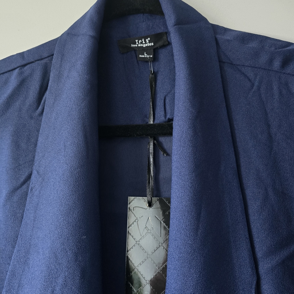 NWT Iris Navy Open-Front Blazer - Picture 9 of 10